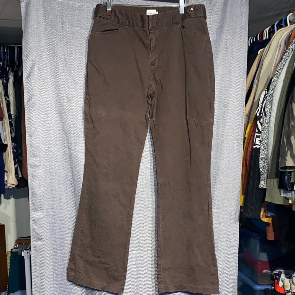 Calvin Klein Chocolate Flare Pants